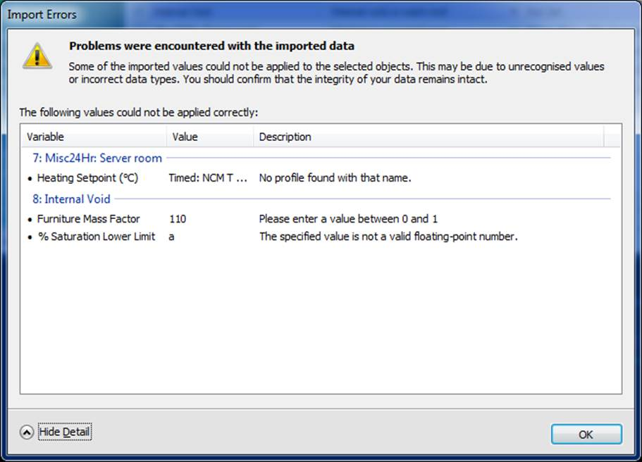 Importing Template Data