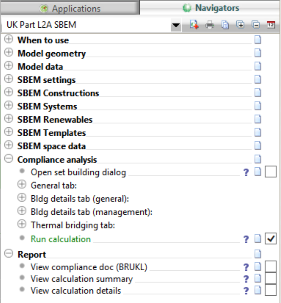 Navigator for Part L2 SBEM