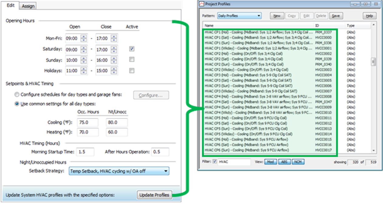 System Level Loads Zone-level loads, sizing & related system setup